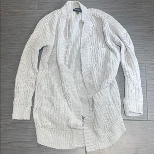 Express gray cardigan.